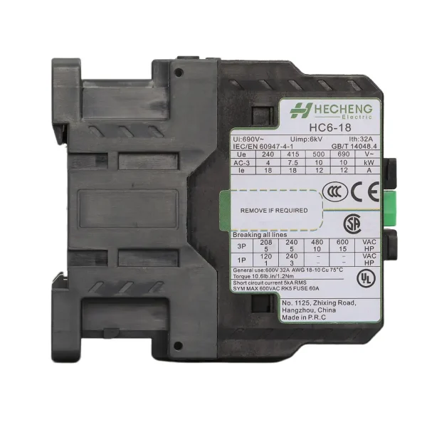 HC6 Series 18 Ampere Current Miniature IEC Contactors01