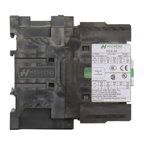HC6 Series 65 Ampere Current Miniature IEC Contactors04