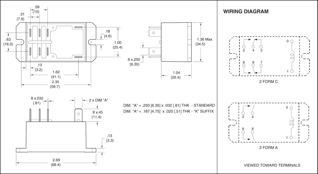 PR60 Series Air Conditional Relay CAD Drawing