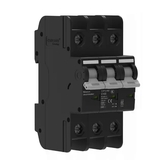 Photovoltaic DC Hydraulic UL489 Miniature Circuit Breaker 3P 3 Photovoltaic DC Hydraulic UL489 Miniature Circuit Breaker 3P