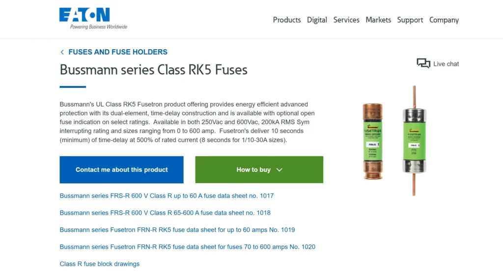 فتيل Bussmann rk5 2 فتيل Bussmann rk5