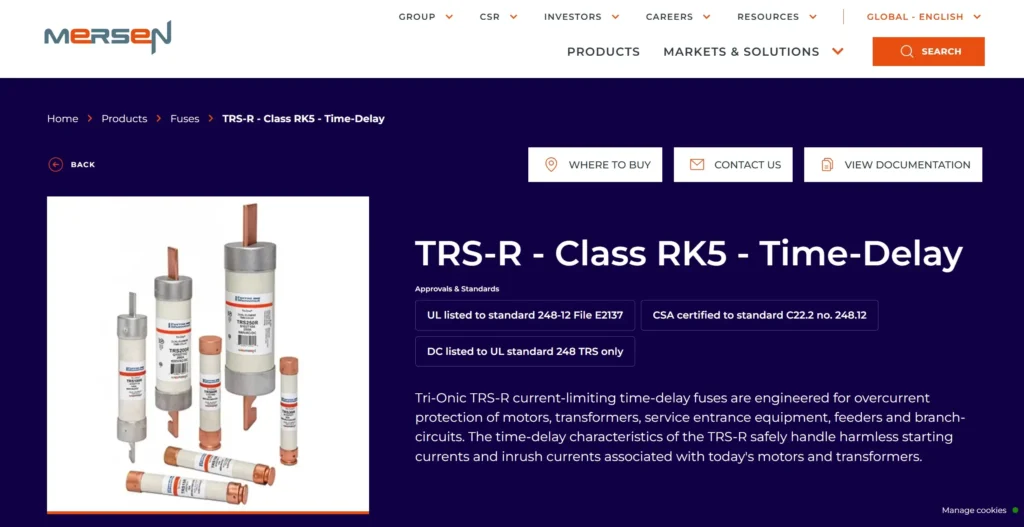 فيوز mersen rk5 3 فتيل ميرسين rk5