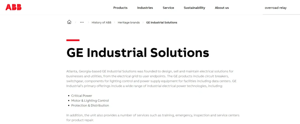 GE Industrial Solutions WEB 11 GE Industrial Solutions WEB