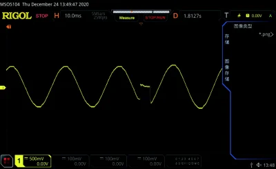 Measured waveform diagram of UTS-1